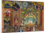 Stage design for the ballet The Firebird by I. Stravinsky by Vladimir Pleshakov