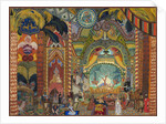 Stage design for the ballet The Firebird by I. Stravinsky by Vladimir Pleshakov