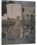 Lady at the pond by Konstantin Andreyevich Somov