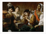 Meeting in a Tavern (Musician and Drinkers) by Valentin de Boullogne