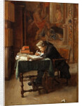 Young Man Writing by Ernest Jean Louis Meissonier