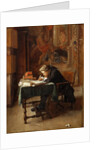 Young Man Writing by Ernest Jean Louis Meissonier