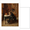 Young Man Writing by Ernest Jean Louis Meissonier
