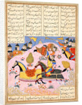 Malik Lifts Abul Mihjan from the Saddle by Iranian master