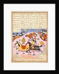 Malik Lifts Abul Mihjan from the Saddle by Iranian master