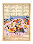 Malik Lifts Abul Mihjan from the Saddle by Iranian master