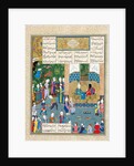 Kay Khusraw Welcomed by his Grandfather, Kay Kaus, King of Iran (Manuscript illumination from the ep by Iranian master