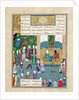 Kay Khusraw Welcomed by his Grandfather, Kay Kaus, King of Iran (Manuscript illumination from the ep by Iranian master