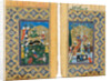 Picnic. Miniature from Yusuf and Zalikha (Legend of Joseph and Potiphars Wife) by Jami by Iranian master