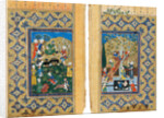 Picnic. Miniature from Yusuf and Zalikha (Legend of Joseph and Potiphars Wife) by Jami by Iranian master