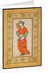 Young Woman with a Fan by Riza-i Abbasi
