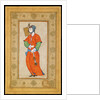 Young Woman with a Fan by Riza-i Abbasi