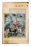 Esfandiyar and His Army (Manuscript illumination from the epic Shahname by Ferdowsi) by Iranian master