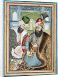 Karim Khan Zand with the Ottoman Ambassador Vehbi Effendi by Abu'l Hasan Ghafari al-Mustawfi