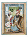 Karim Khan Zand with the Ottoman Ambassador Vehbi Effendi by Abu'l Hasan Ghafari al-Mustawfi