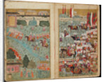 Mehmed III Arrives at the Head of the Victorious Army in Istanbul (From Manuscript Mehmed IIIs Camp by Turkish master