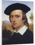 Self-Portrait with Beret before a Roman Landscape by Johann David Passavant