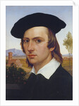 Self-Portrait with Beret before a Roman Landscape by Johann David Passavant