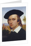 Self-Portrait with Beret before a Roman Landscape by Johann David Passavant
