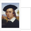 Self-Portrait with Beret before a Roman Landscape by Johann David Passavant