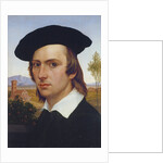 Self-Portrait with Beret before a Roman Landscape by Johann David Passavant