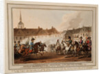 The Meeting of the Emperors of Russia und Austria, King of Prussia and Crown Prince of Sweden in Lei by William Heath