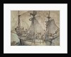 Ship with Revelling Sailors, Lansquenets and a Sutleress by Hans Holbein the Younger