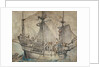 Ship with Revelling Sailors, Lansquenets and a Sutleress by Hans Holbein the Younger
