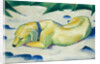 Dog Lying in the Snow by Franz Marc