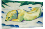 Dog Lying in the Snow by Franz Marc