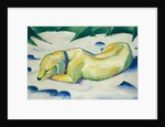 Dog Lying in the Snow by Franz Marc