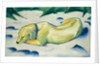 Dog Lying in the Snow by Franz Marc