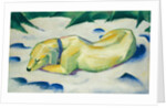 Dog Lying in the Snow by Franz Marc