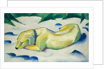 Dog Lying in the Snow by Franz Marc