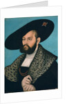 Portrait of Margrave Abrecht of Brandenburg-Ansbach, Duke of Prussia by Lucas Cranach the Elder