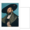 Portrait of Margrave Abrecht of Brandenburg-Ansbach, Duke of Prussia by Lucas Cranach the Elder
