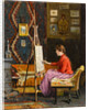 Girl Painter and Her Studio by Halil Pasha