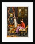 Girl Painter and Her Studio by Halil Pasha