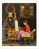 Girl Painter and Her Studio by Halil Pasha