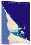 Official poster for the XX Olympic Winter Games 2006 in Turin by Stefano Riboli