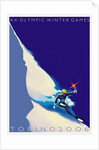 Official poster for the XX Olympic Winter Games 2006 in Turin by Stefano Riboli