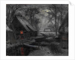 Winter Evening in Fischerhude by Otto Modersohn