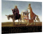 Christ on a donkey, the pope on horseback by Anonymous
