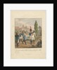 Two French soldiers fighting a duel on an avenue by Christian Gottfried Heinrich Geissler