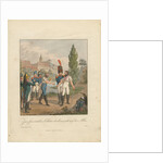 Two French soldiers fighting a duel on an avenue by Christian Gottfried Heinrich Geissler