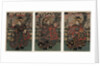 Courtesans Shigeoka, Sugatano and Hanamurasaki. Triptych by Anonymous
