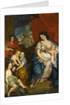 Portrait of Queen Marie Casimire with children by Jerzy Siemiginowski-Eleuter