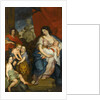 Portrait of Queen Marie Casimire with children by Jerzy Siemiginowski-Eleuter