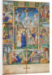The Crucifixion with Six Scenes from the Passion of Christ by Master of Jacques de Besançon