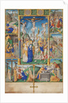 The Crucifixion with Six Scenes from the Passion of Christ by Master of Jacques de Besançon